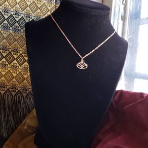 Rose Gold Lotus Blossom Necklace